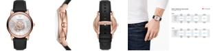 Emporio Armani Men's Automatic Black Leather Strap Watch 43mm